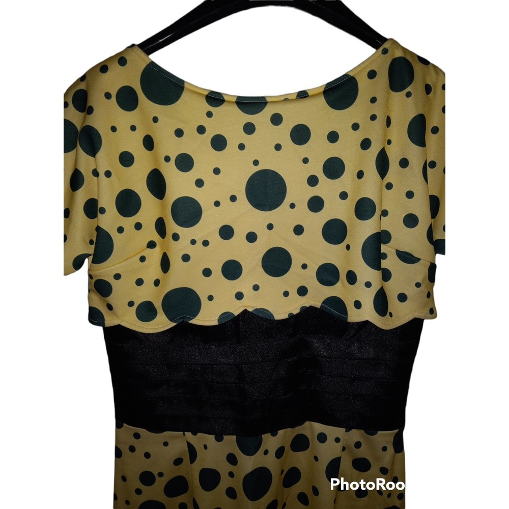 Tatyana – Bettie Page Spotty Pin Up Wiggle Midi Pencil Dress Size L - Picture 3 of 10
